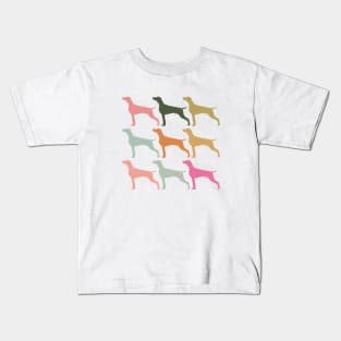 Weimaraner Dog in Rainbow Colors Kids T-Shirt